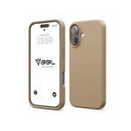 Babilden iPhone Kılıf İnce Sıvı Silikon 3 Katmanlı Tam Kaplamalı Yumuşak Jel Kauçuk Kılıf Kapak (Gold, iPhone 16 Plus)