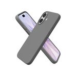 Babilden iPhone Kılıf İnce Sıvı Silikon 3 Katmanlı Tam Kaplamalı Yumuşak Jel Kauçuk Kılıf Kapak (Gri, iPhone 17 Air)