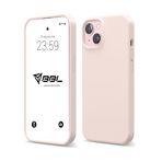 Babilden iPhone Kılıf İnce Sıvı Silikon 3 Katmanlı Tam Kaplamalı Yumuşak Jel Kauçuk Kılıf Kapak (iPhone 15 Kumpembe)