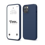 Babilden iPhone Kılıf İnce Sıvı Silikon 3 Katmanlı Tam Kaplamalı Yumuşak Jel Kauçuk Kılıf Kapak (iPhone 15 Lacivert(6)