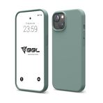 Babilden iPhone Kılıf İnce Sıvı Silikon 3 Katmanlı Tam Kaplamalı Yumuşak Jel Kauçuk Kılıf Kapak (iPhone 15 Plus Yeşil(42)