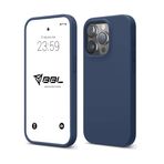 Babilden iPhone Kılıf İnce Sıvı Silikon 3 Katmanlı Tam Kaplamalı Yumuşak Jel Kauçuk Kılıf Kapak (iPhone 15 Pro Lacivert(6)