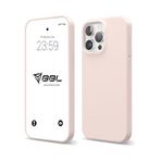 Babilden iPhone Kılıf İnce Sıvı Silikon 3 Katmanlı Tam Kaplamalı Yumuşak Jel Kauçuk Kılıf Kapak (iPhone 15 Pro Max Kumpembe)