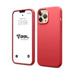 Babilden iPhone Kılıf İnce Sıvı Silikon 3 Katmanlı Tam Kaplamalı Yumuşak Jel Kauçuk Kılıf Kapak (Kırmızı, iPhone 12 Pro Max)
