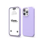 Babilden iPhone Kılıf İnce Sıvı Silikon 3 Katmanlı Tam Kaplamalı Yumuşak Jel Kauçuk Kılıf Kapak, Koyu Lila (iPhone 13 Pro Max 15)