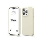 Babilden iPhone Kılıf İnce Sıvı Silikon 3 Katmanlı Tam Kaplamalı Yumuşak Jel Kauçuk Kılıf Kapak, Krem (iPhone 11 Pro Max 39)