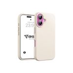 Babilden iPhone Kılıf İnce Sıvı Silikon 3 Katmanlı Tam Kaplamalı Yumuşak Jel Kauçuk Kılıf Kapak, Krem (iPhone 16 39)
