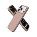 Babilden iPhone Kılıf İnce Sıvı Silikon 3 Katmanlı Tam Kaplamalı Yumuşak Jel Kauçuk Kılıf Kapak (Kumpembe, iPhone 17 Pro Max)