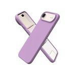 Babilden iPhone Kılıf İnce Sıvı Silikon 3 Katmanlı Tam Kaplamalı Yumuşak Jel Kauçuk Kılıf Kapak (Lila, iPhone 17 Pro)