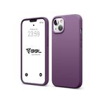 Babilden iPhone Kılıf İnce Sıvı Silikon 3 Katmanlı Tam Kaplamalı Yumuşak Jel Kauçuk Kılıf Kapak, Mat Mor (iPhone 14 Plus 23)