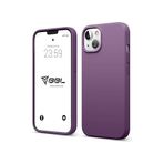 Babilden iPhone Kılıf İnce Sıvı Silikon 3 Katmanlı Tam Kaplamalı Yumuşak Jel Kauçuk Kılıf Kapak, Mat Mor (iPhone 15 23)