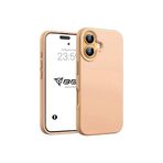 Babilden iPhone Kılıf İnce Sıvı Silikon 3 Katmanlı Tam Kaplamalı Yumuşak Jel Kauçuk Kılıf Kapak, Mat Turuncu (iPhone 16 35)