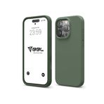 Babilden iPhone Kılıf İnce Sıvı Silikon 3 Katmanlı Tam Kaplamalı Yumuşak Jel Kauçuk Kılıf Kapak, Mat Yeşil (iPhone 13 Pro Max) (43)