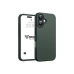 Babilden iPhone Kılıf İnce Sıvı Silikon 3 Katmanlı Tam Kaplamalı Yumuşak Jel Kauçuk Kılıf Kapak, Mat Yeşil (iPhone 16 43)