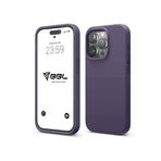 Babilden iPhone Kılıf İnce Sıvı Silikon 3 Katmanlı Tam Kaplamalı Yumuşak Jel Kauçuk Kılıf Kapak, Mor (iPhone 12 Pro Max 25)