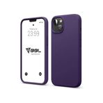 Babilden iPhone Kılıf İnce Sıvı Silikon 3 Katmanlı Tam Kaplamalı Yumuşak Jel Kauçuk Kılıf Kapak, Mor (iPhone 14 Plus 25)