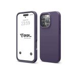 Babilden iPhone Kılıf İnce Sıvı Silikon 3 Katmanlı Tam Kaplamalı Yumuşak Jel Kauçuk Kılıf Kapak, Mor (iPhone 16 Pro Max 25)