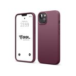 Babilden iPhone Kılıf İnce Sıvı Silikon 3 Katmanlı Tam Kaplamalı Yumuşak Jel Kauçuk Kılıf Kapak, Mürdüm (iPhone 15 Plus 22)