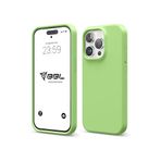 Babilden iPhone Kılıf İnce Sıvı Silikon 3 Katmanlı Tam Kaplamalı Yumuşak Jel Kauçuk Kılıf Kapak, Nane Yeşili (iPhone 14 Pro) (47)