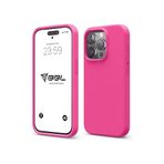 Babilden iPhone Kılıf İnce Sıvı Silikon 3 Katmanlı Tam Kaplamalı Yumuşak Jel Kauçuk Kılıf Kapak, Parlak Pembe (iPhone 11 Pro 20)