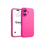 Babilden iPhone Kılıf İnce Sıvı Silikon 3 Katmanlı Tam Kaplamalı Yumuşak Jel Kauçuk Kılıf Kapak, Parlak Pembe (iPhone 16 20)