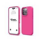 Babilden iPhone Kılıf İnce Sıvı Silikon 3 Katmanlı Tam Kaplamalı Yumuşak Jel Kauçuk Kılıf Kapak, Parlak Pembe (iPhone 16 Pro Max 20)