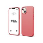 Babilden iPhone Kılıf İnce Sıvı Silikon 3 Katmanlı Tam Kaplamalı Yumuşak Jel Kauçuk Kılıf Kapak, Pudra Pembe (iPhone 15 33)