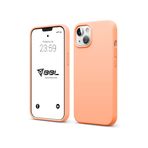 Babilden iPhone Kılıf İnce Sıvı Silikon 3 Katmanlı Tam Kaplamalı Yumuşak Jel Kauçuk Kılıf Kapak, Şeftali (iPhone 15 Plus 36)