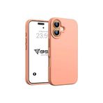 Babilden iPhone Kılıf İnce Sıvı Silikon 3 Katmanlı Tam Kaplamalı Yumuşak Jel Kauçuk Kılıf Kapak, Şeftali (iPhone 16 36)