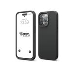 Babilden iPhone Kılıf İnce Sıvı Silikon 3 Katmanlı Tam Kaplamalı Yumuşak Jel Kauçuk Kılıf Kapak, Siyah (iPhone 11 Pro Max 1)