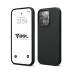 Babilden iPhone Kılıf İnce Sıvı Silikon 3 Katmanlı Tam Kaplamalı Yumuşak Jel Kauçuk Kılıf Kapak, Siyah (iPhone 15 Pro Max) (1)