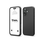 Babilden iPhone Kılıf İnce Sıvı Silikon 3 Katmanlı Tam Kaplamalı Yumuşak Jel Kauçuk Kılıf Kapak (Siyah, iPhone 16 Plus(1)