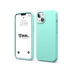 Babilden iPhone Kılıf İnce Sıvı Silikon 3 Katmanlı Tam Kaplamalı Yumuşak Jel Kauçuk Kılıf Kapak, Turkuaz (iPhone 14 Plus 12)