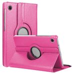 Babilden Samsung Galaxy Tab A9 X110/Galaxy Tab A11 Yatay ve Dikey Standlı 360 Derece Döner Tablet Kılıfı Pembe