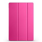 Babilden Samsung Galaxy Tab S9 FE Plus/Galaxy Tab S10 Plus Tablet ile Uyumlu Tablet Kılıfı Smart Cover Uyku Modlu Standlı Arkası Sert Şeffaf Kapak Pembe