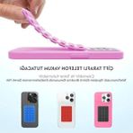 Babilden Telefon Arkasına Yapışan Silikon Vantuzlu Telefon Kılıfı Tutucu Araç Telefon Tutucu Ahtapot Vakumlu Telefon Tutucu (Pembe (Çift Taraflı))