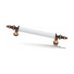 Bablife Kumru Retro Beyaz Antik Bakır Lüks Çekmece Dolap Mobilya Kulpları - 128 mm