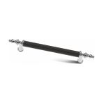 Bablife Kumru Retro Mat Siyah Krom Lüks Çekmece Dolap Mobilya Kulpları - 256 mm