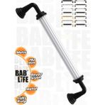 Bablife Melis 192MM Beyaz Siyah Metal Lüks Çekmece Dolap Mobilya Kulpları Tüm Renk Seçenekleriyle - Beyaz - Siyah - 192 mm