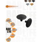 Bablife Melis Düğme Siyah 25MM Çapında Tek Vidalı Çekmece Dolap Mobilya Kulpları - Tek Delikli