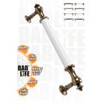 bablife Roma 192mm Beyaz - Antik Sarı Lüks Modern Çekmece Dolap Vestiyer Mobilya Kulpları