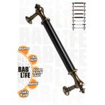 bablife Roma 192mm Siyah - Antik Sarı Lüks Modern Çekmece Dolap Vestiyer Mobilya Kulpları