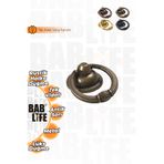 bablife Rustik Halka Sarkaç 35mm Çapında Çekmece Dolap Mobilya Kulpları (Siyah Krom Altın Antik Sarı ve Anti