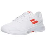 Babolat Kız G, tenis ayakkabısı Propulse JR AC B, kalın EVA sönümleme, optimum tutuş için Michelin taban, genç yarışmacılar için geliştirilmiştir, Beyaz mercan, 33.5 EU