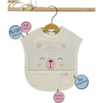 Baby %100 Pamuklu Su Geçirmez Lüks Mama Önlüğü - Terletmez Cepli Önlük (Panda/kedi/ayıcık) - Beyaz - Açık Pembe - 6 - 36 Ay