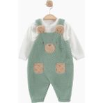 Baby Ayı Nakışlı Bebek Tulumu - Haki-KH443 - 2 Yaş