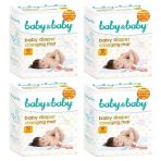 Baby & Baby Kaydırmaz Bantlı Bebek Bakım Örtüsü 60CM x 60CM 10'lu - 4 Paket