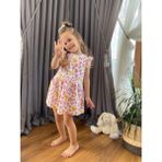 Baby Babyaden Leopar Desenli Cepli Kolları Fırfırlı Pamuklu Kız Bebek Çocuk Elbise - 18 - 24 Ay - Renkli