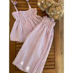 Baby Babyaden Lila / Sarı Gofret Kumaş Pötikareli Kız Çocuk Takım 2-3-4-5 Yaş - Açık Lila - 3 Yaş