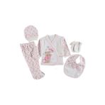 Baby Bakkal Ayıcık Nakışlı 5'li Hastane Çıkışı - 0 - 3 Ay - Pembe